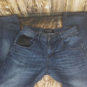 Black Premium low rise slim straight 34 x 32 jeans